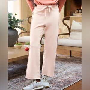 🆕 Frank & Eileen women’s Bella Sweatpants Pink Raw Hem Cotton Size Large